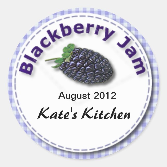 Blackberry Sylt Sticker Runt Klistermärke (Framsida)