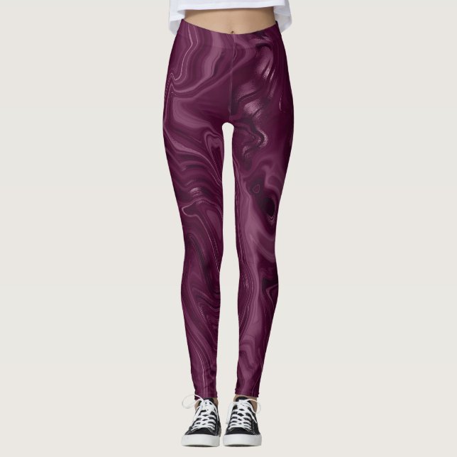 Blackberry Wine Pattern  Leggings (Framsida)