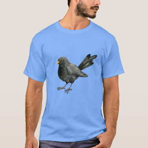 Blackbird bläck teckning t shirt