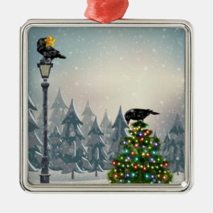 Blackbird Decoration Ravens Julgran Julgransprydnad Metall