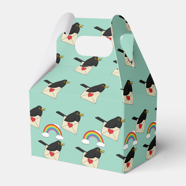 Blackbird Flying Above the Rainbow with Letter  Presentaskar (Framsidan Sidan)