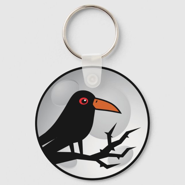 Blackbird Goth Raven/Kråka Nyckelring (Framsida)