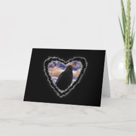 Blackbird Heart Valentine Romantik Kärlek Card Helgkort