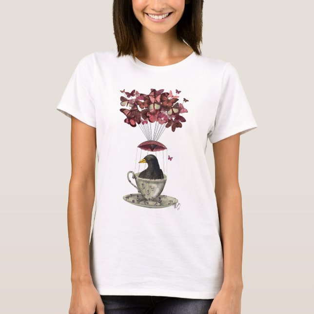 Blackbird i Tekopp Tee Shirt (Framsida)