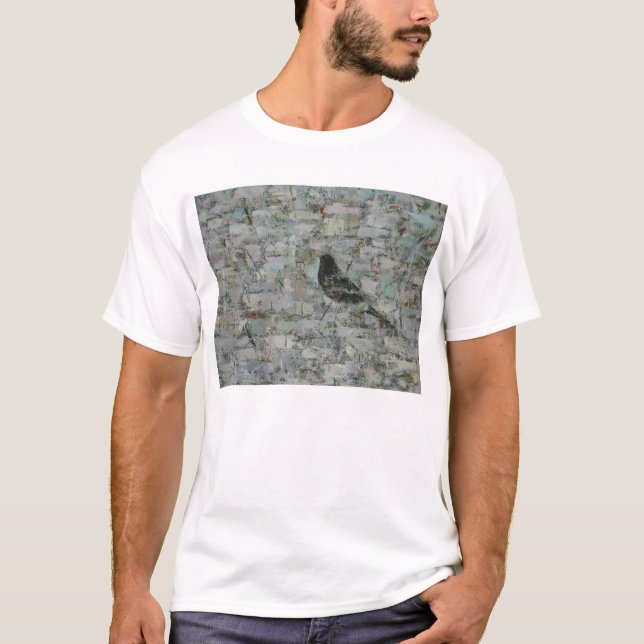 Blackbird i träd t shirt (Framsida)