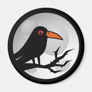 Blackbird korpsvarta/kråka Goth Magnet