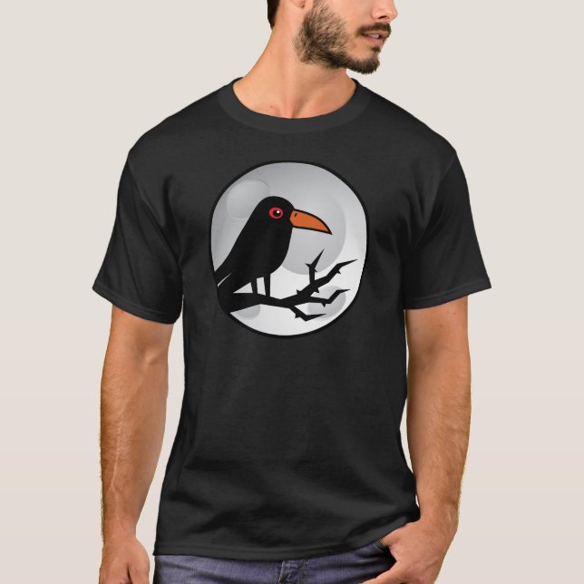 Blackbird korpsvarta/kråka Goth T Shirt (Framsida)