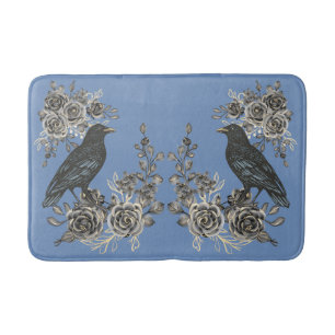 Blackbird Raven eller Kråka With Ro Bath Mat Badrumsmatta