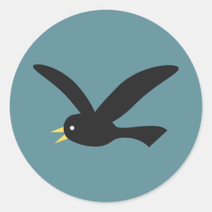 Blackbird Runt Klistermärke