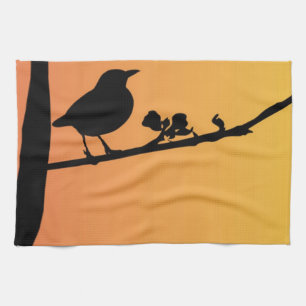 Blackbird Silhouette Kökshandduk