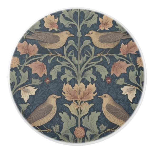 Blackbird William Morris stil Blackbird Knopp (Framsidan)