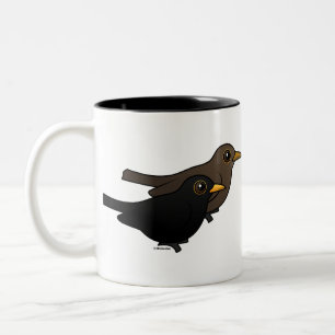 Blackbirden parar Två-Tonad mugg