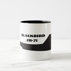 Blackbirden SR-71 skisserar muggen Två-Tonad Mugg