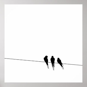 Blackbirds Silhouette binder på Poster