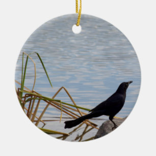 Blackbirdsjunga Julgransprydnad Keramik