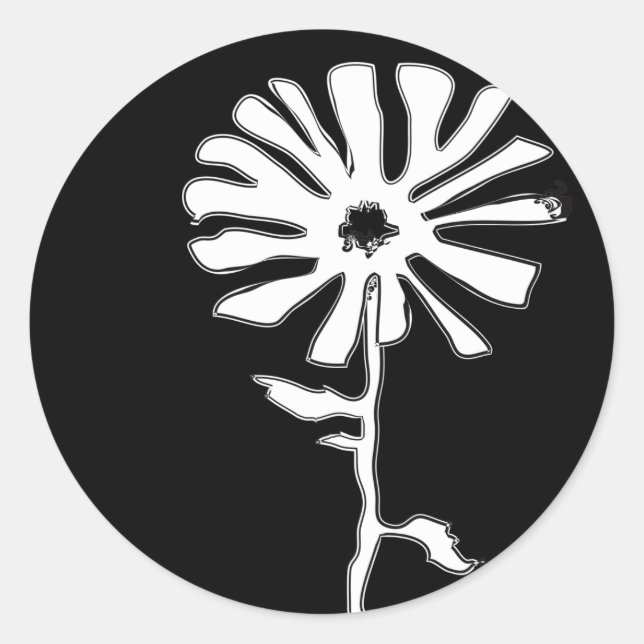 bläckblomma runt klistermärke (Framsida)