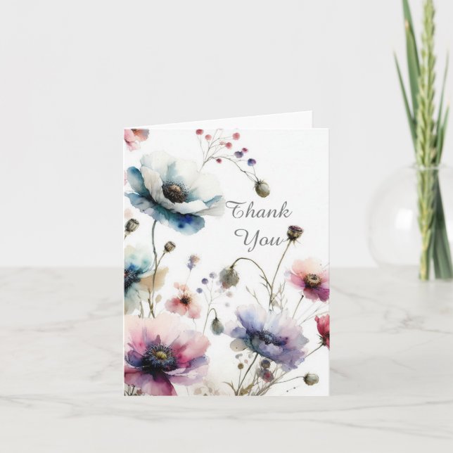 Bläckblomma Tackkort i Alkoholbläck (Framsida)