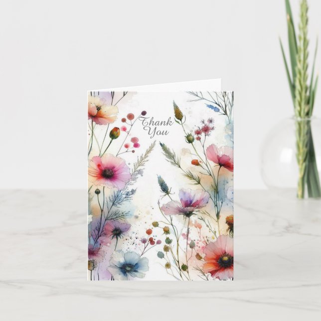 Bläckblomma Tackkort i Alkoholbläck (Framsida)