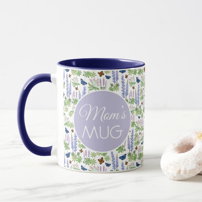 Bläckblommor och fjärilar från Mugg, mamma Mugg (Med munk)