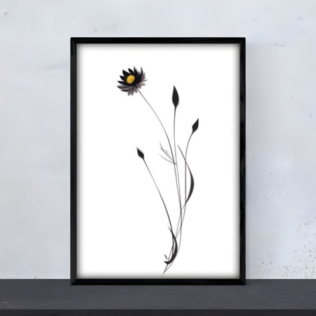 Bläckbloms konst - Fängslande blomsterdesignaffisc Poster (Skapare uppladdad)