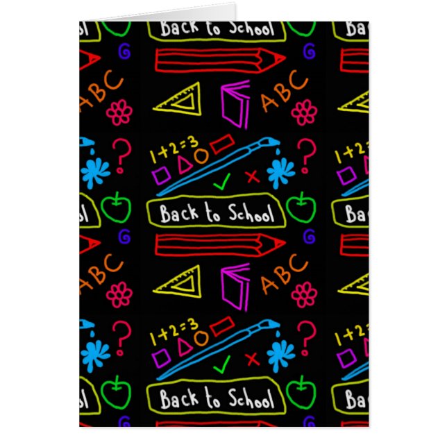 Blackboard Back to school Hälsningskort (Framsidan)