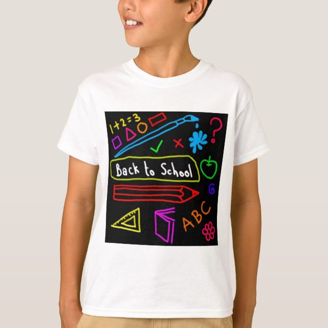 Blackboard Back to school Tee Shirt (Framsida)