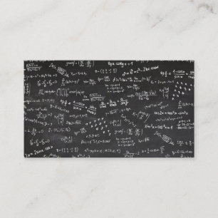 Blackboard Math Science Tuition Teacher Visitkort