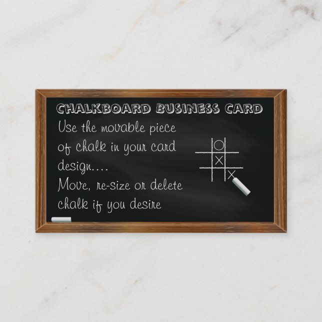 Blackboard och Chalkboard Visitkort (Framsida)