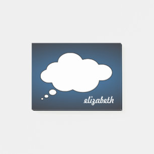 Blackboard Talk Bubble Personlig Namn Post-it Block