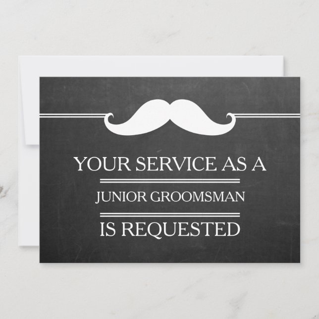 Blackboard Your Service as a Groomsman Request Inv Inbjudningar (Framsida)