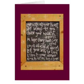 Blackboardpoesi Hälsningskort