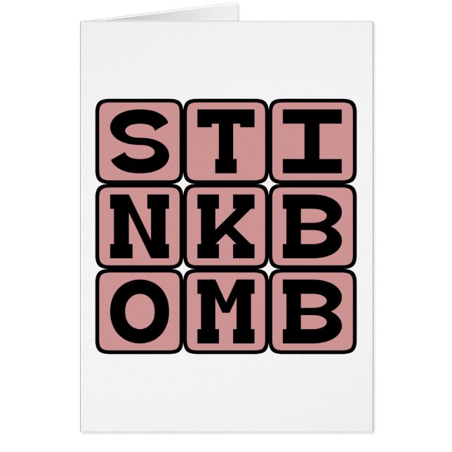 Bläckbomb, Smelly Skojja Hälsningskort (Framsidan)