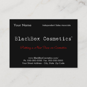 BlackBoxskönhetsmedel, oberoende Salar Associ… Visitkort