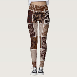 Bläckbrun färg ’Ratti_Kreativ_Arts’ Leggings