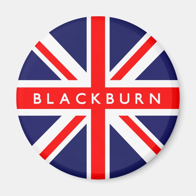 Blackburn UK Flagga Magnet (Framsidan)