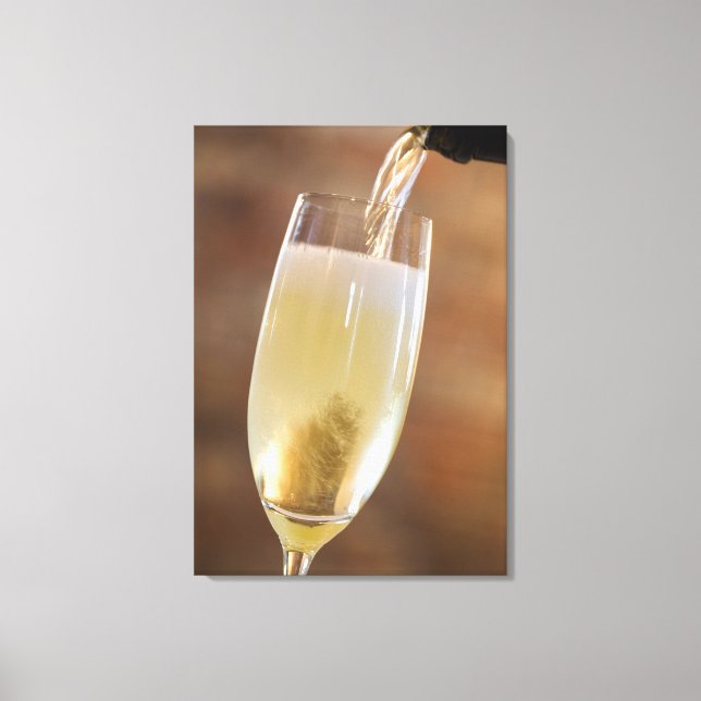 Bläckchampagne Canvastryck (Framsida)
