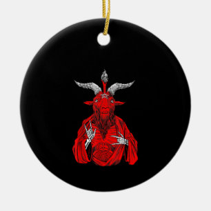 Blackcraft Antichrist Goat Satan Baphomet Julgransprydnad Keramik