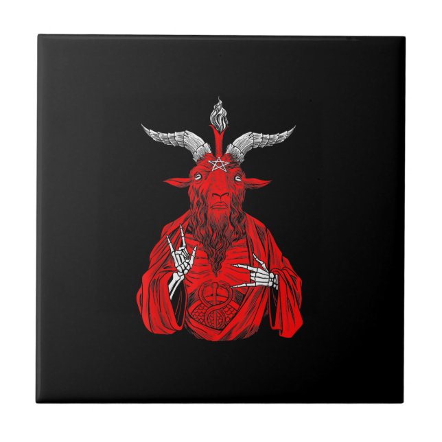 Blackcraft Antichrist Goat Satan Baphomet Kakelplatta (Framsidan)