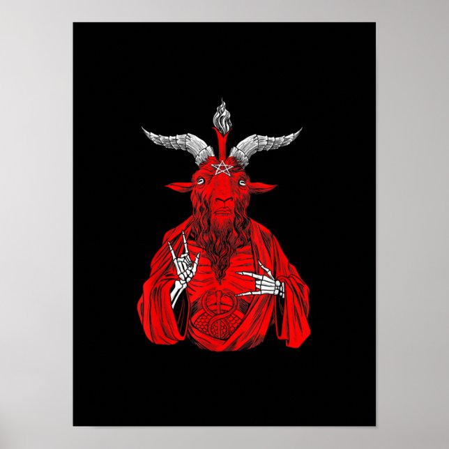 Blackcraft Antichrist Goat Satan Baphomet Poster (Framsidan)