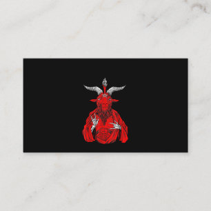 Blackcraft Antichrist Goat Satan Baphomet Visitkort