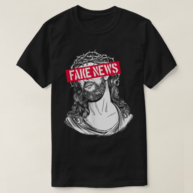 Blackcraft AntiChristian Fake News Funny Jesus Ath T Shirt (Design framsida)