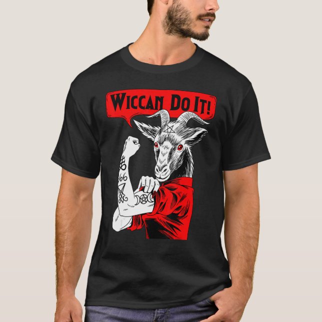 Blackcraft Baphomet Wiccan Do It Satanic Feminist  T Shirt (Framsida)