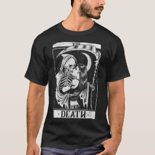 Blackcraft Döder Grim Reaper Kiss Tarot Card T Shirt