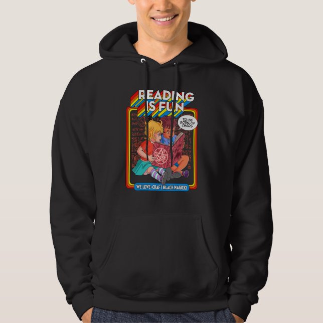 Blackcraft Witchcraft Necronomicon Beginner Readin Hoodie (Framsida)