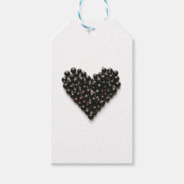 Blackcurrant heart presentetikett