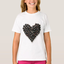 Blackcurrant heart t shirt