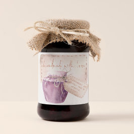 Blackcurrant Sylt-etikett Homemade med Kärlek Namn Fyrkantigt Klistermärke