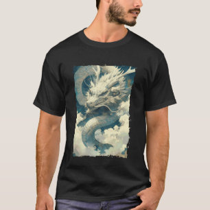 Bläckdrake asiatisk konst mytiskt djur t shirt