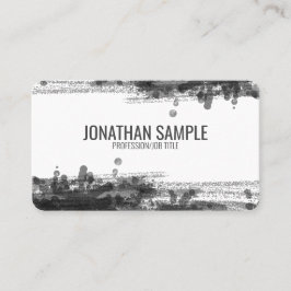 Blackest Bläck | Abstrakt för svart vattenfärg Visitkort