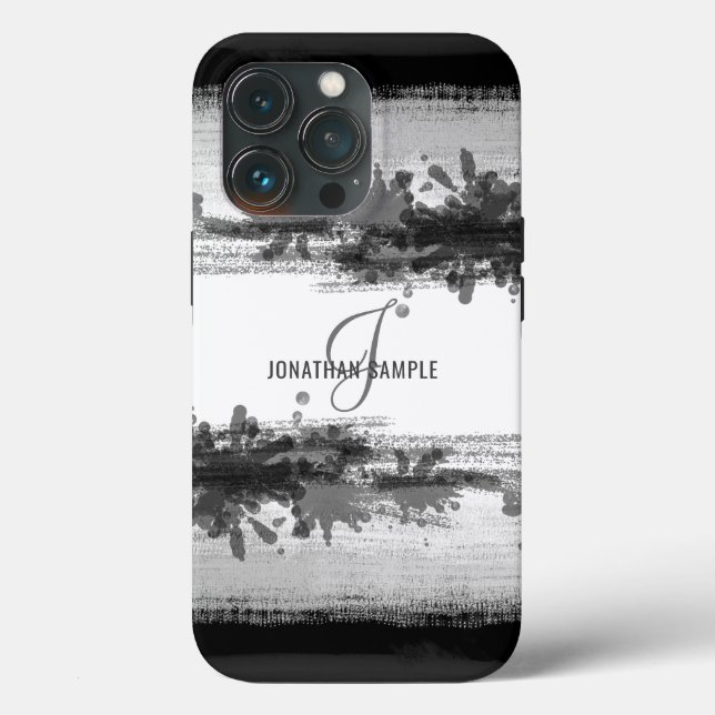 Blackest Bläck | Monogram för Abstrakt av svart va (Baksida )